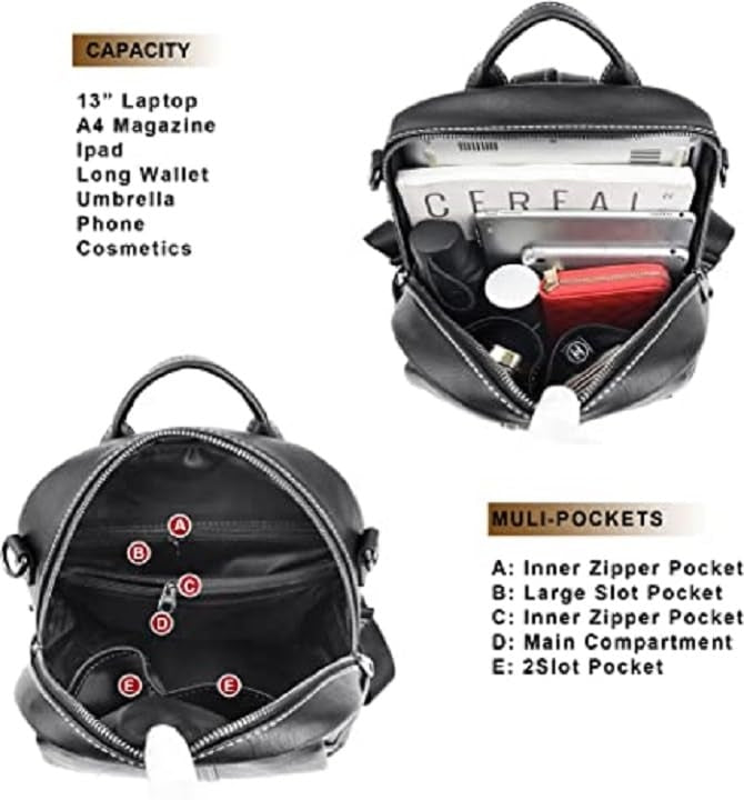 LOVVA PARIS™ Luxurious Leatherette Backpack for Girls and women