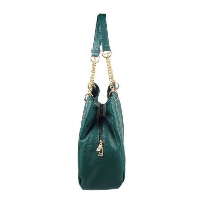 Lovva Paris Women's Elegant Black Tote Bag – Stylish Handbag with Gold Chain Straps for Everyday & Casual Outings