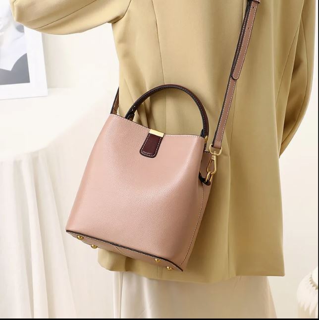 LOVVA PARIS™ Luxury Vegan Leather Bucket/Satchel bag with 2 Straps