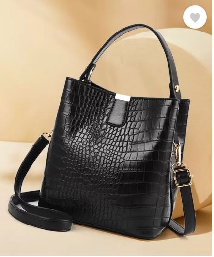 LOVVA PARIS™ Luxury Croco Print Vegan LeatherBucket bag