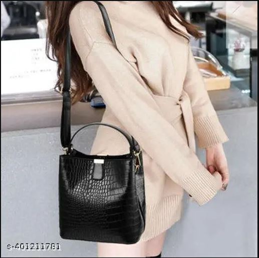 LOVVA PARIS™ Luxury Croco Print Vegan LeatherBucket bag