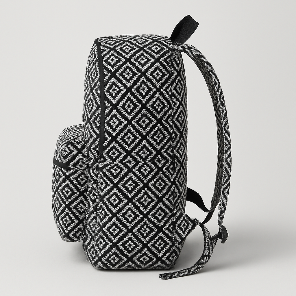 Vintage Geometric Tapestry Backpack – Boho Style with Artistic Flair