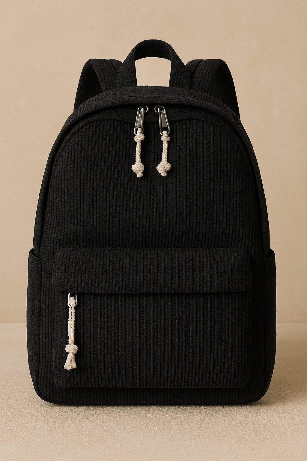 Lovva Paris Corduroy Classic Backpack – Black