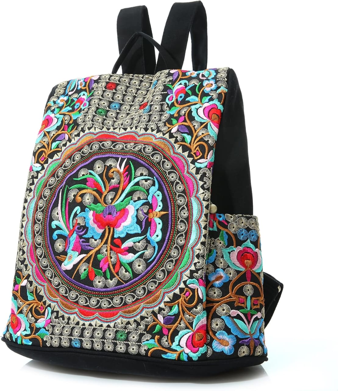 LOVVA PARIS Bohemian Embroidered Backpack – Stylish & Anti-Theft Design