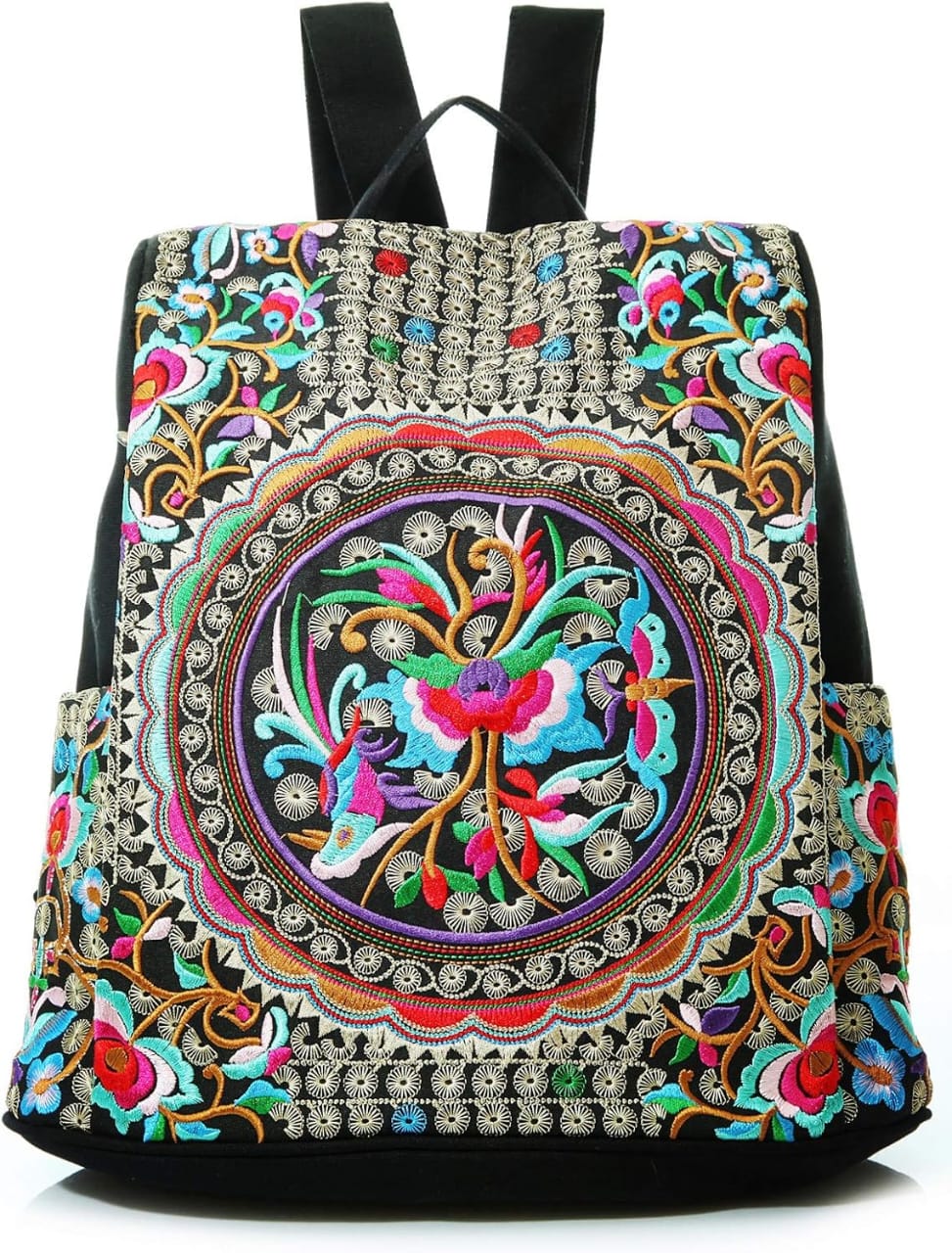 LOVVA PARIS Bohemian Embroidered Backpack – Stylish & Anti-Theft Design
