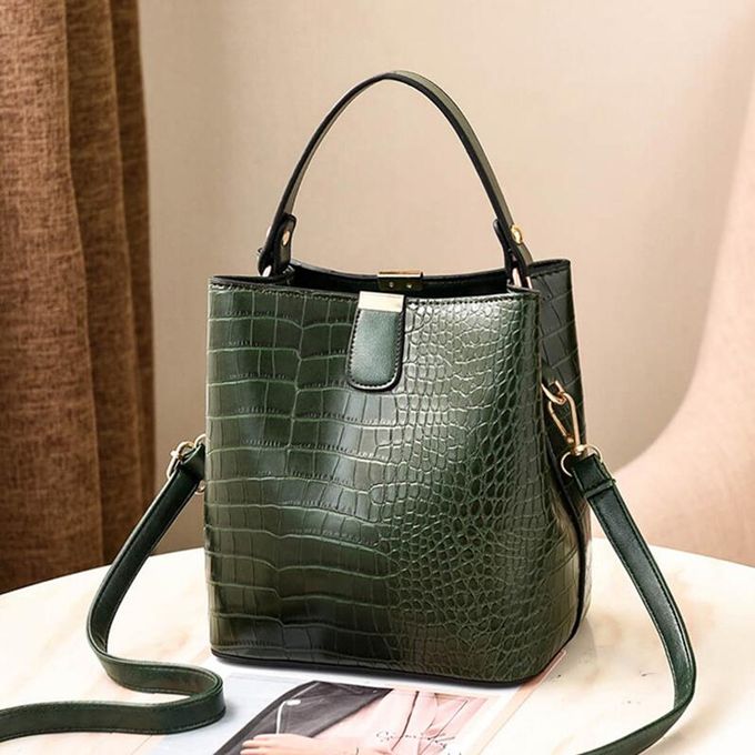 LOVVA PARIS™ Luxury Croco Print Vegan LeatherBucket bag