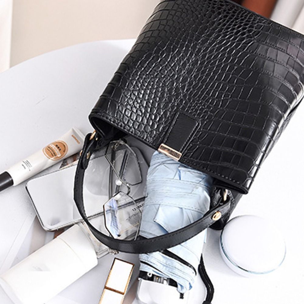 LOVVA PARIS™ Luxury Croco Print Vegan LeatherBucket bag