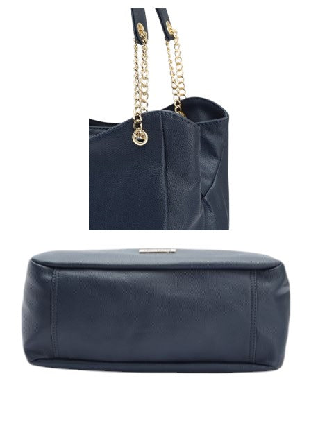 Lovva Paris Women's Elegant Black Tote Bag – Stylish Handbag with Gold Chain Straps for Everyday & Casual Outings