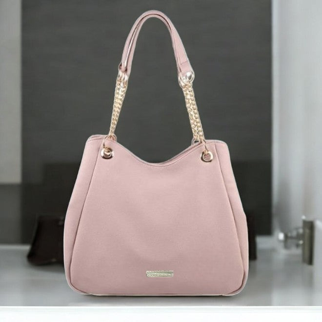 Lovva Paris Women's Elegant Black Tote Bag – Stylish Handbag with Gold Chain Straps for Everyday & Casual Outings