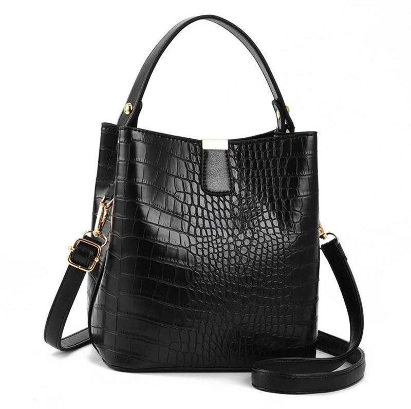 LOVVA PARIS™ Luxury Croco Print Vegan LeatherBucket bag