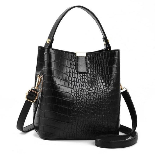 LOVVA PARIS™ Luxury Croco Print Vegan LeatherBucket bag